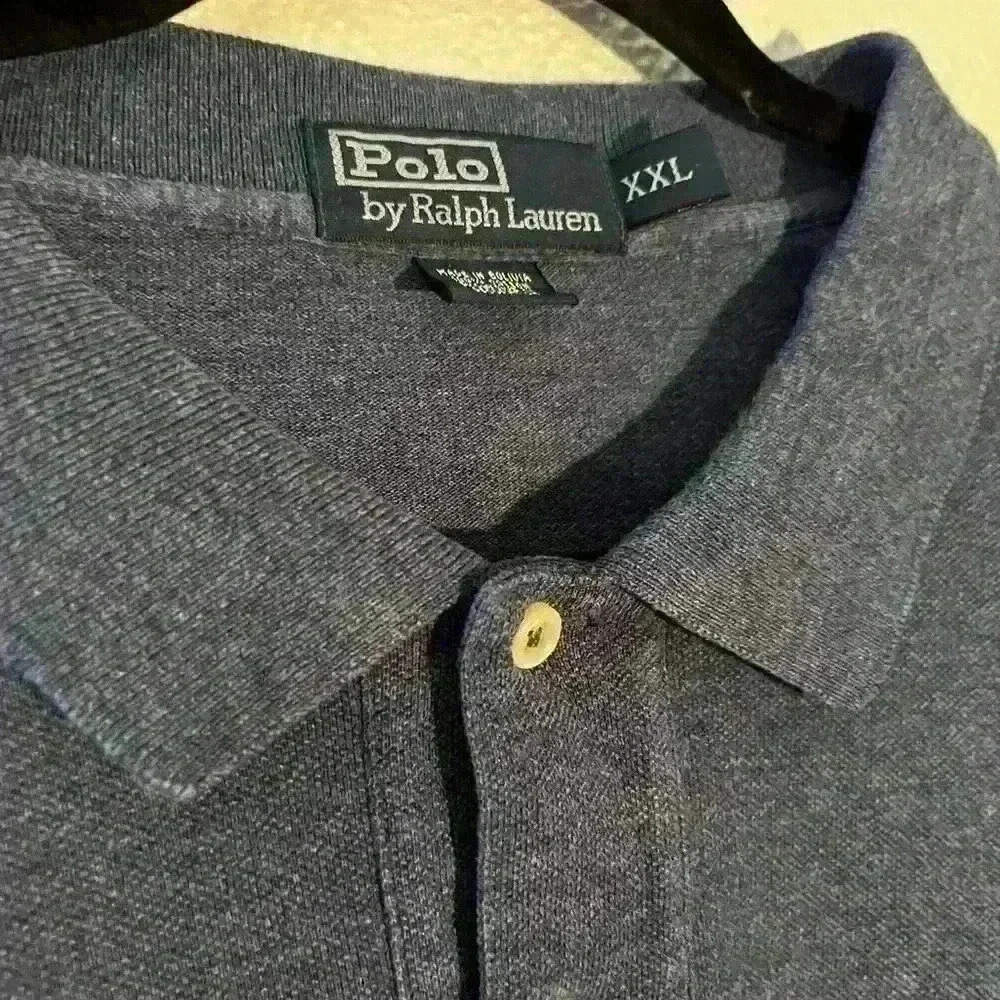 Men’s Ralph Lauren Polo Blue Polo Long Sleeve Shirt Size XXL - Picture 3 of 4